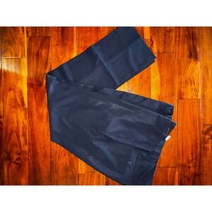 Zignone Biella Italian High Twist Navy Virgin Wool Dress Pants Mens 36x35
